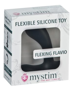 Mystim Flexing Flavio eStim Silicone Prostate Stimulator – Black by Mystim product image