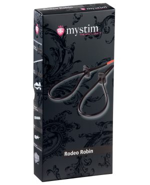 Mystim Rodeo Robin Penis & Testicle Strap Set – Black by Mystim product image