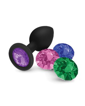 Nobu Fetish Small Silicone Plug w/Jewels – Black by Nobu product image