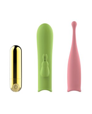 Nobu Nola Interchangeable Bullet Set – 3 Piece Set Pink/Green by Nobu product image