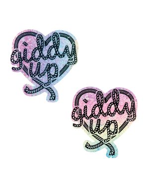 Neva Nude Giddy Up Heart Reflective Pasties – Rainbow O/S by Neva Nude product image