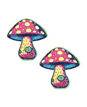 Neva Nude Glitter Shroom Pasties – Red Multi O/S by Neva Nude product image