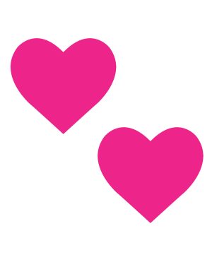 Neva Nude Temperature Reactive Heart Pasties – Neon Pink by Neva Nude product image