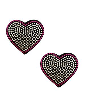Neva Nude Burlesque Heart N’ Soul Crystal Heart Pasties – Pink/Clear O/S by Neva Nude product image