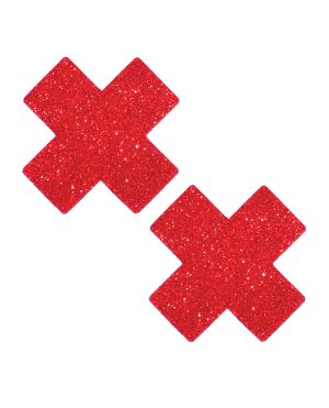 Neva Nude Ravish Me Glitter X Factor Pasties – Red O/S by Neva Nude product image