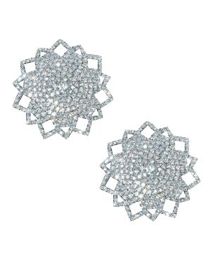Neva Nude Ice Crystal Jewel Reusuable Silicone Nipple Pasties – Clear O/S by Neva Nude product image