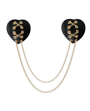 Neva Nude Two Heart Chained Pasties – Black O/S by Neva Nude product image