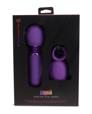 Nu Sensuelle Harlow Mini Wand w/Masturbator Attachment – Purple by Nu Sensuelle product image
