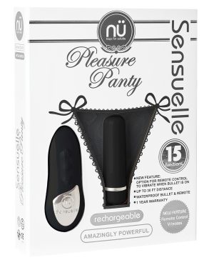 Nu Sensuelle Pleasure Panty Bullet w/Remote Control 15 Function – Black by Nu Sensuelle product image