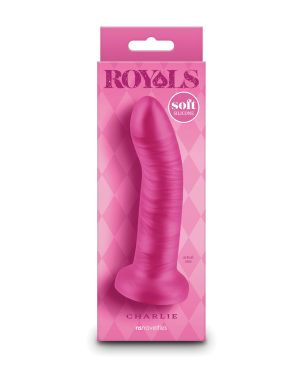 Royals 5″ Charlie Curved Dildo – Metallic Pink by Royals product image