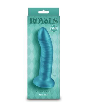 Royals 6″ Charlie Curved Dildo – Metallic Teal by Royals product image