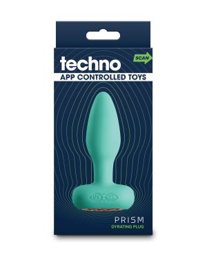 Techno Prism App Controlled Rotating & Vibrating Anal Plug – Teal by Techno product image