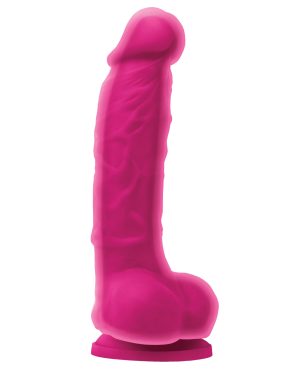 Colours Dual Density 5″ Dong w/Balls & Suction Cup – Pink by Colours product image