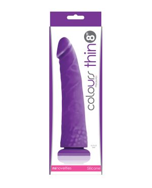 Colours Pleasures Thin 8″ Dildo – Purple by Colours product image