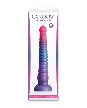 Colours Stacked 9″ Dildo – Pink/Blue by Colours product image