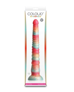 Colours Stacked 12″ Dildo – Red/Gold by Colours product image