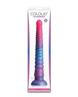 Colours Stacked 12″ Dildo – Pink/Blue by Colours product image