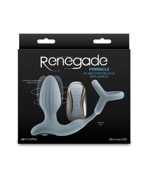 Renegade Pinnacle Cock Ring & Gyrating Prostate Massager – Gray by Renegade product image