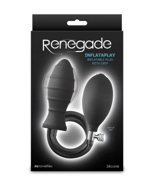 Renegade Inflataplay Inflatable Anal Plug – Black by Renegade product image
