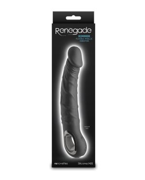 Renegade Rimmer Vibrating Dong w/Handle – Black by Renegade product image