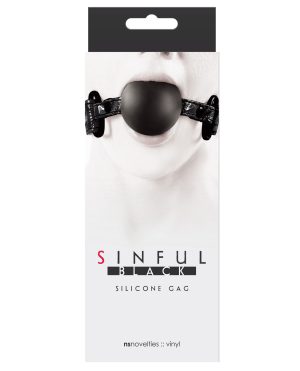 Sinful Soft Silicone Gag – Black by Sinful product image