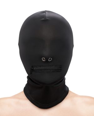 Fetish & Fashion Zippered Mouth Hood – Black by Fetish & Fashion product image