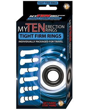 My Ten Erection Rings Tight Firm Rings – Black by Nasstoys product image