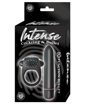 Intense Cockring & Bullet – Black by Intense product image