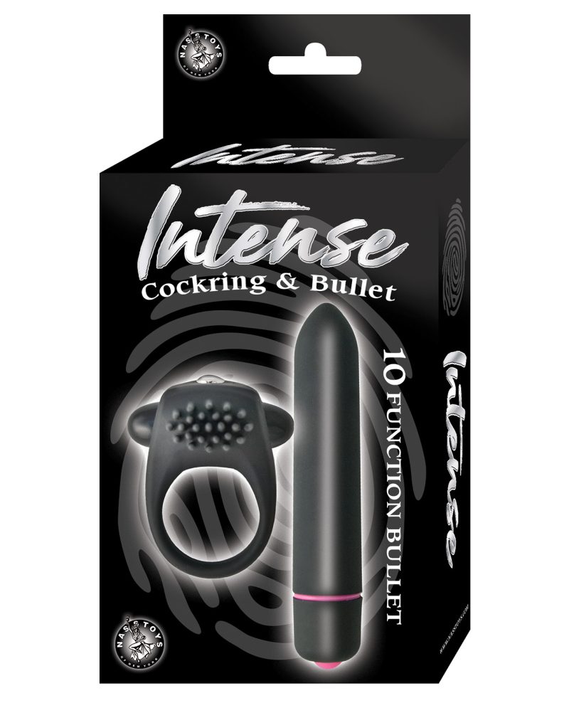Intense Cockring & Bullet – Black by Intense product image