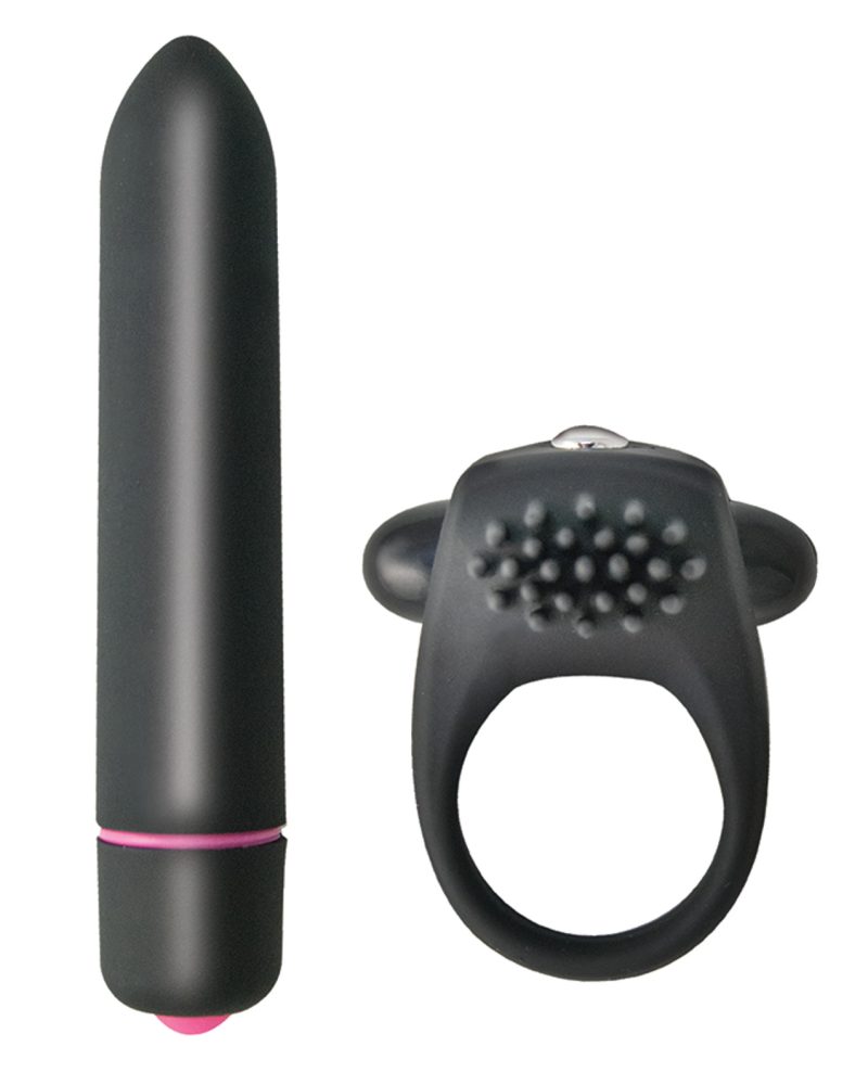 Intense Cockring & Bullet - Black