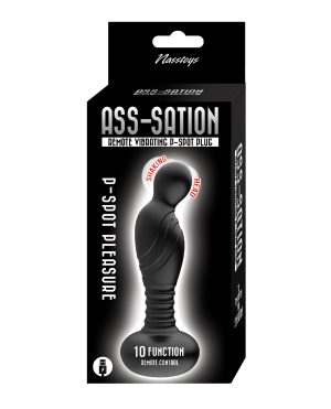 Ass-sation Remote Vibrating P Spot Plug – Black by Ass-sation product image