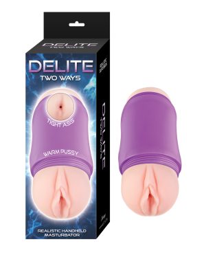 Delite Two Ways Vagina & Ass Masturbator – White by Nasstoys product image
