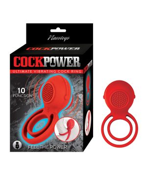 Cockpower Ultimate Vibrating Cock Ring – Red by Nasstoys product image