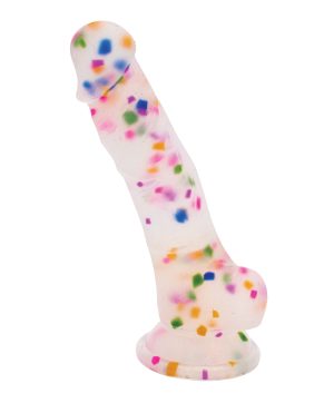 Natalie’s Toy Box Cock-A-Palooza Confetti Silicone Suction Dildo by Like A Kitten product image