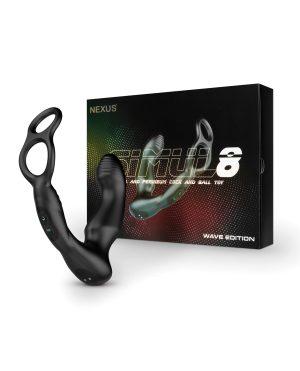 Nexus Simul8 Wave Dual Cock Ring Prostate Massage – Black by Nexus product image