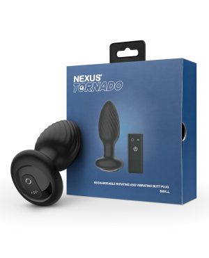 Nexus Tornado Rotating & Vibrating Small Butt Plug – Black by Nexus product image