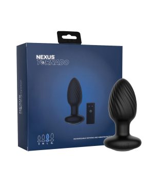 Nexus Tornado Rotating & Vibrating Large Butt Plug w/Remote – Black by Nexus product image