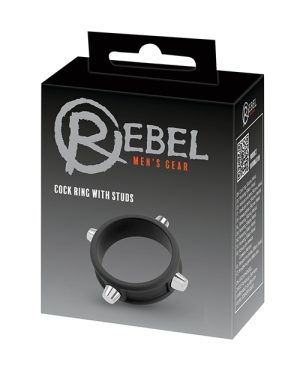 Rebel Cock Ring w/Stubs - Black