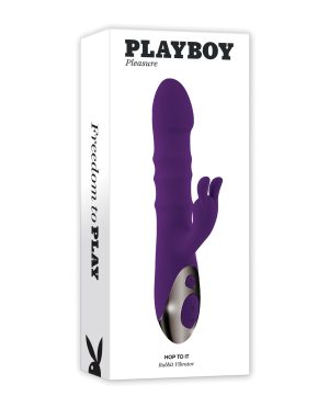 Playboy Pleasure Hop To It Rabbit Vibrator – Acai by Playboy product image