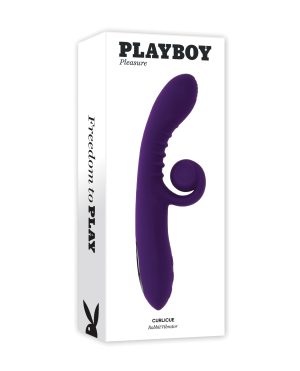 Playboy Pleasure Curlicue Rabbit Vibrator – Acai by Playboy product image