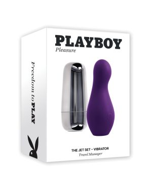 Playboy Pleasure The Jet Set Vibrator – Acai/Silver by Playboy product image
