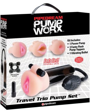 Pump Worx Travel Trio Pump Set – Power Pump, Bullet & 3 Attch. by Pump Worx product image