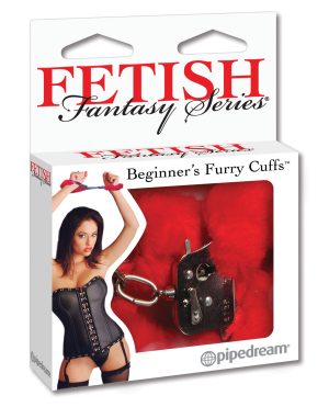 Fetish Fantasy Series Beginner’s Furry Cuffs – Red by Fetish Fantasy Series product image