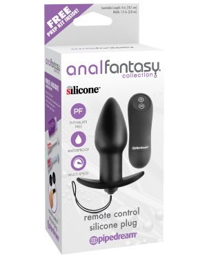 Anal Fantasy Collection Remote Control Silicone Plug – Black by Anal Fantasy Collection product image