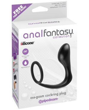 Anal Fantasy Collection Ass Gasm Cockring Plug – Black by Anal Fantasy Collection product image