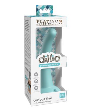 Dillio Platinum 5″ Curious Five Silicone Dildo – Teal by Dillio product image