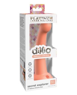 Dillio Platinum 6″ Secret Explorer Silicone Dildo – Peach by Dillio product image