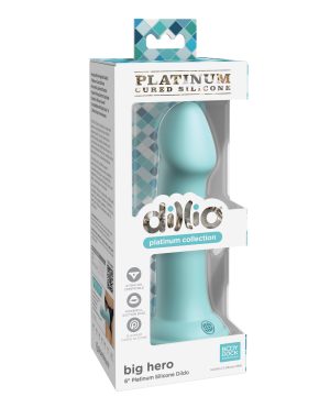 Dillio Platinum 6″ Big Hero Silicone Dildo – Teal by Dillio product image