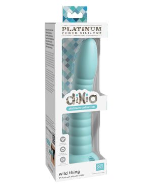 Dillio Platinum 7″ Wild Thing Silicone Dildo – Teal by Dillio product image
