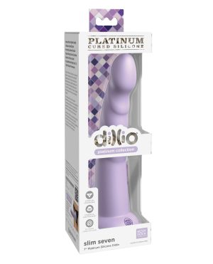 Dillio Platinum 7″ Slim Seven Silicone Dildo – Purple by Dillio product image